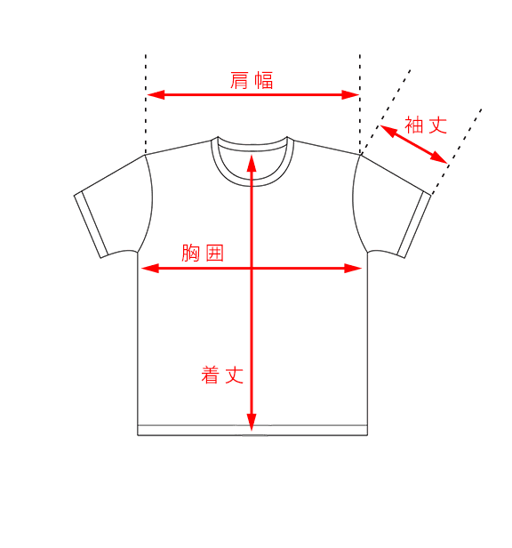 Tシャツ サイズガイド
